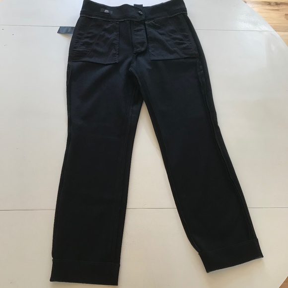 NEW WHBM JOLIE BUTTON STRAIGHT LUXE STRETCH BLACK PANT - Picture 15 of 16